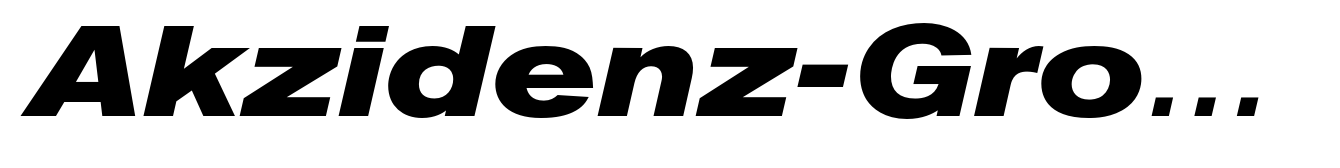 Akzidenz-Grotesk Extended Bold Italic